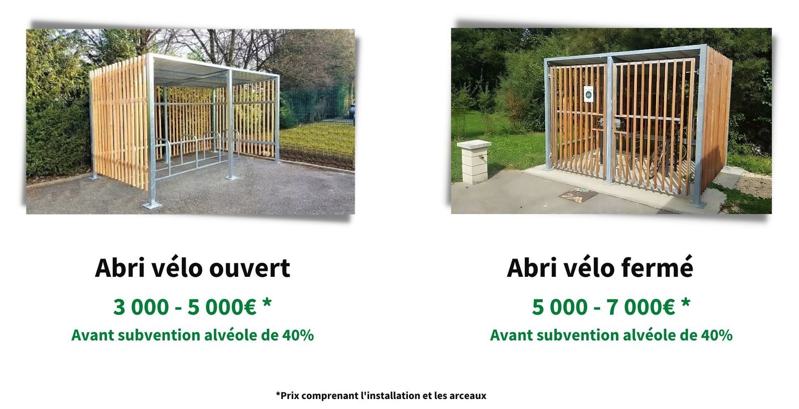 Abri vélo 3m