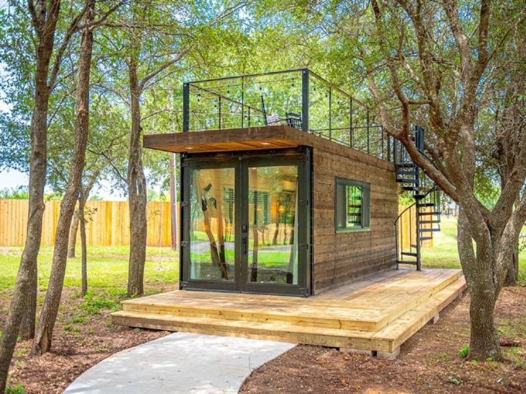 Plan intérieur abri vélo en bois 7m ouvert optimisé pour un maximum de rangement