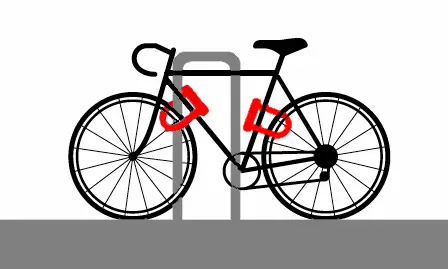 Deux antivols en U pour sécuriser le vélo