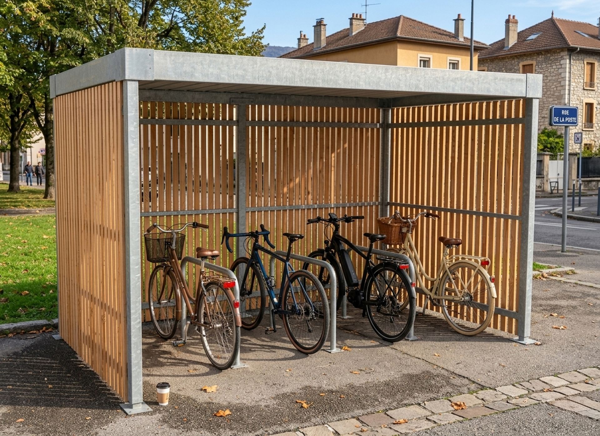 Abri vélo bois Lisière ByCommute