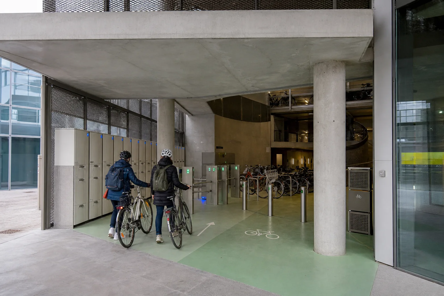 Projection illustrative de l’entrée du Véloparc Gare Sud à Nantes