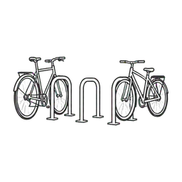 Pictogramme ByCommute de racks avec des vélos
