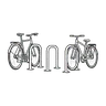 Pictogramme ByCommute de racks avec des vélos