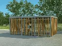 abri vélo jungle fermé bois intérieur garage vélo entreprise