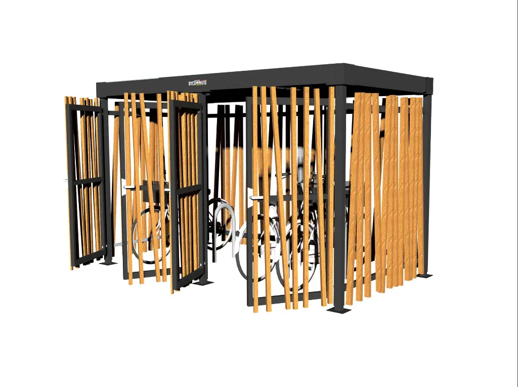 abri vélos jungle fermé compact garage vélo bois espace optimisé