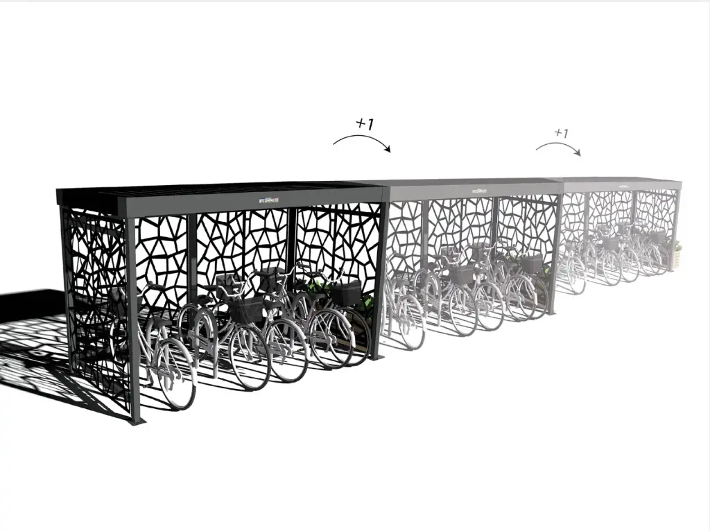 abri vélos lapiaz métal design ajouré collectivité entreprise