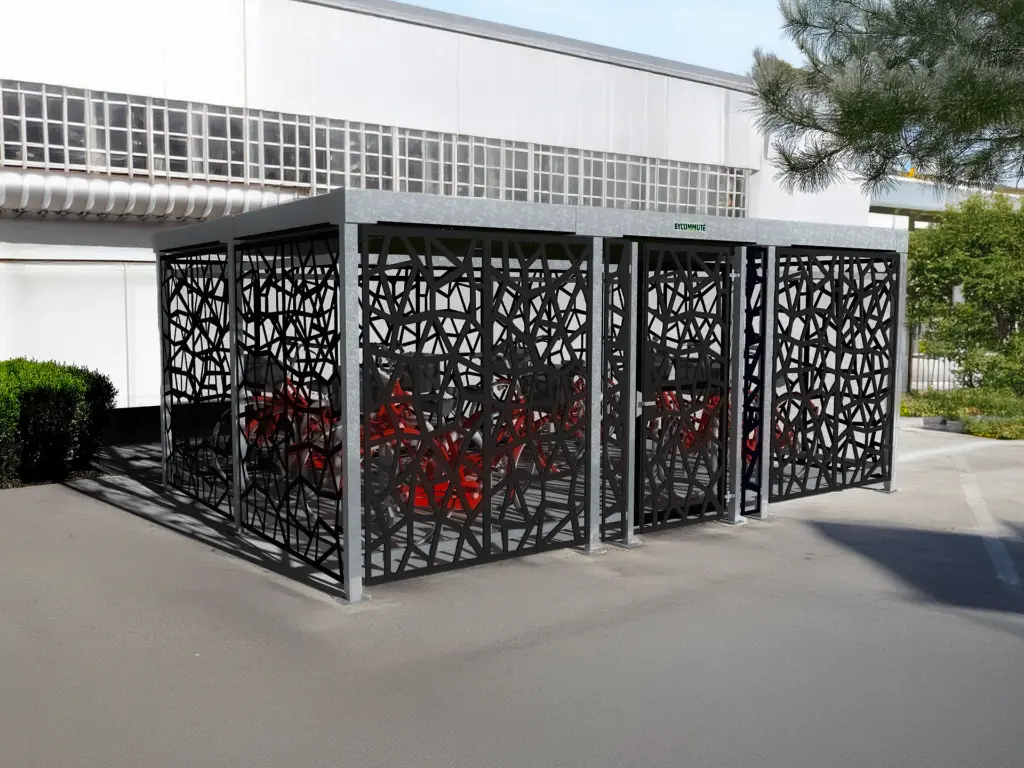 abri vélo lapiaz fermé 8m design métal garage vélo sécurisé