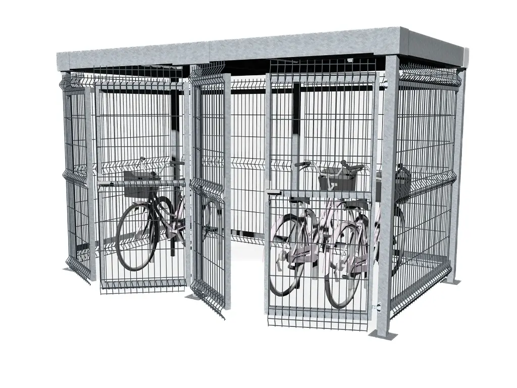 abri vélos métallique fermé compact grillage sécurisé espace optimisé