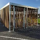 abri vélo jungle fermé 4m garage vélo bois lattes sécurisé