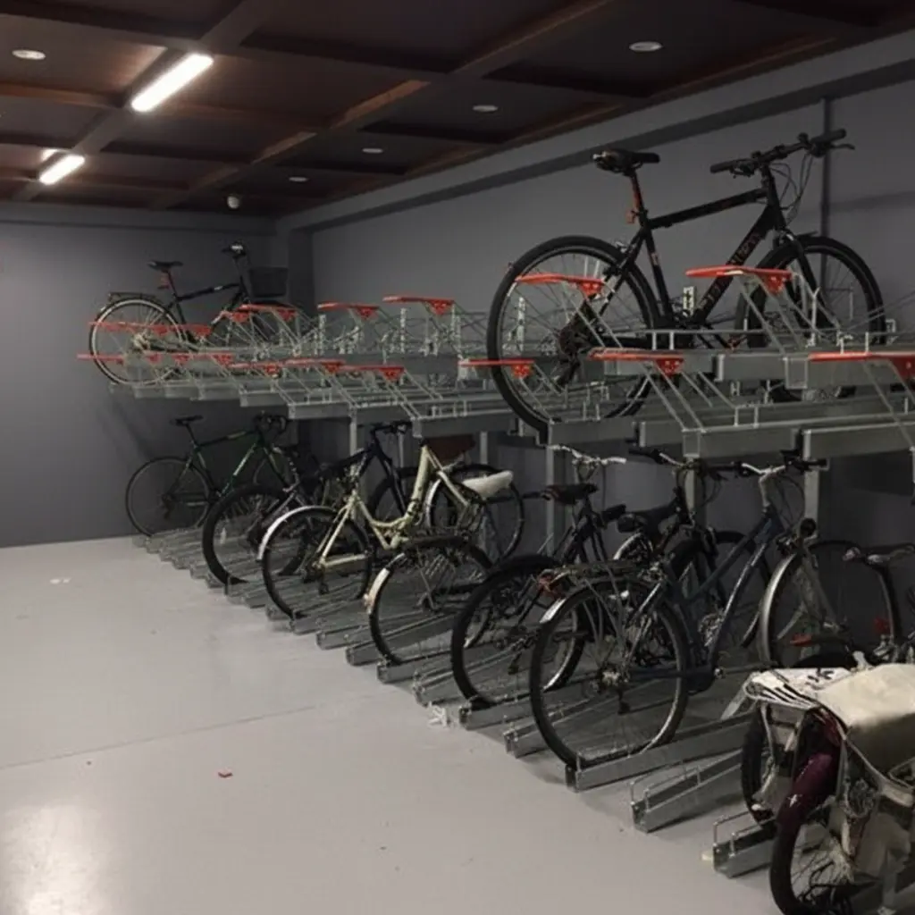 rack vélo double étage cyclo haute capacité parking vélo