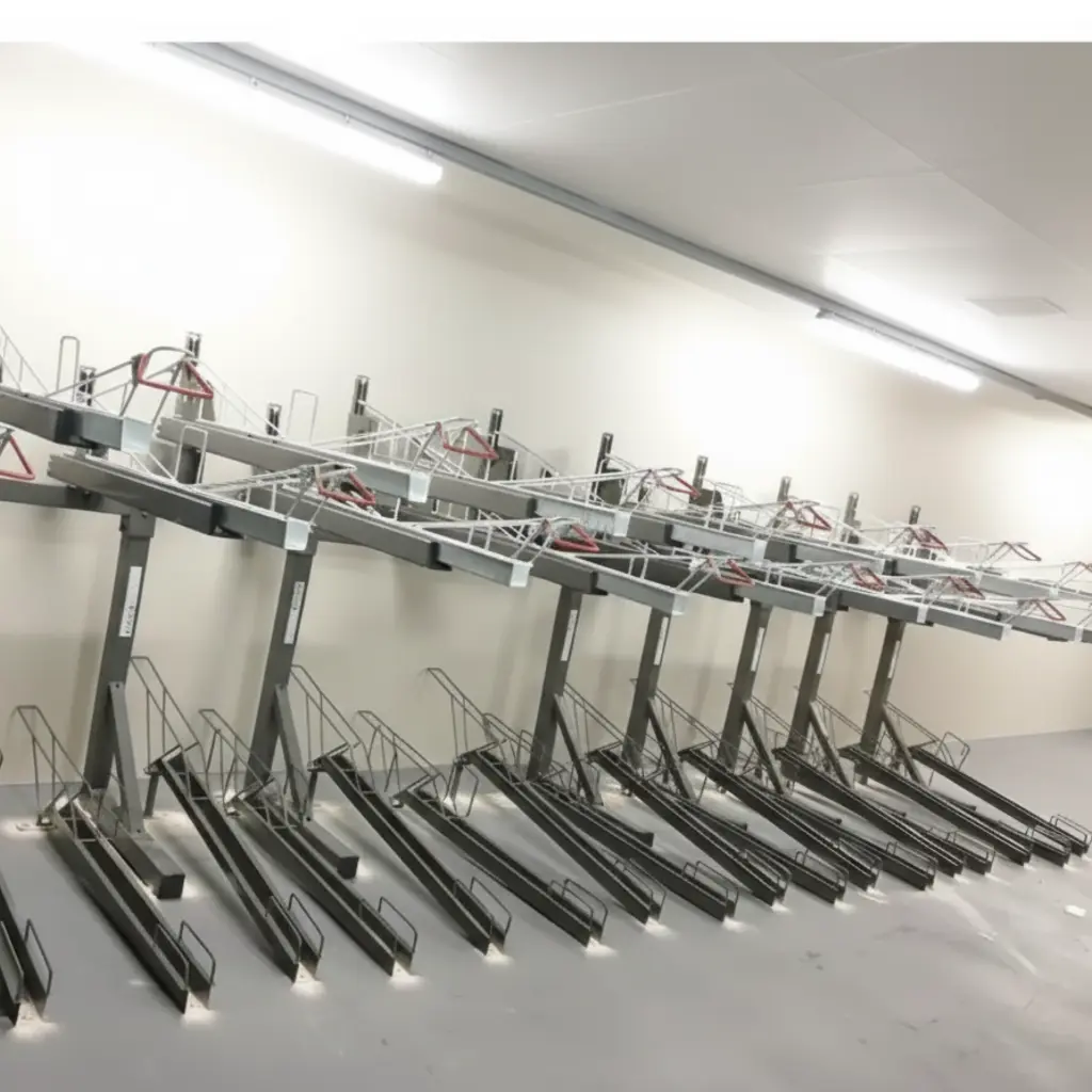 rack vélo double étage cyclo haute capacité parking vélo