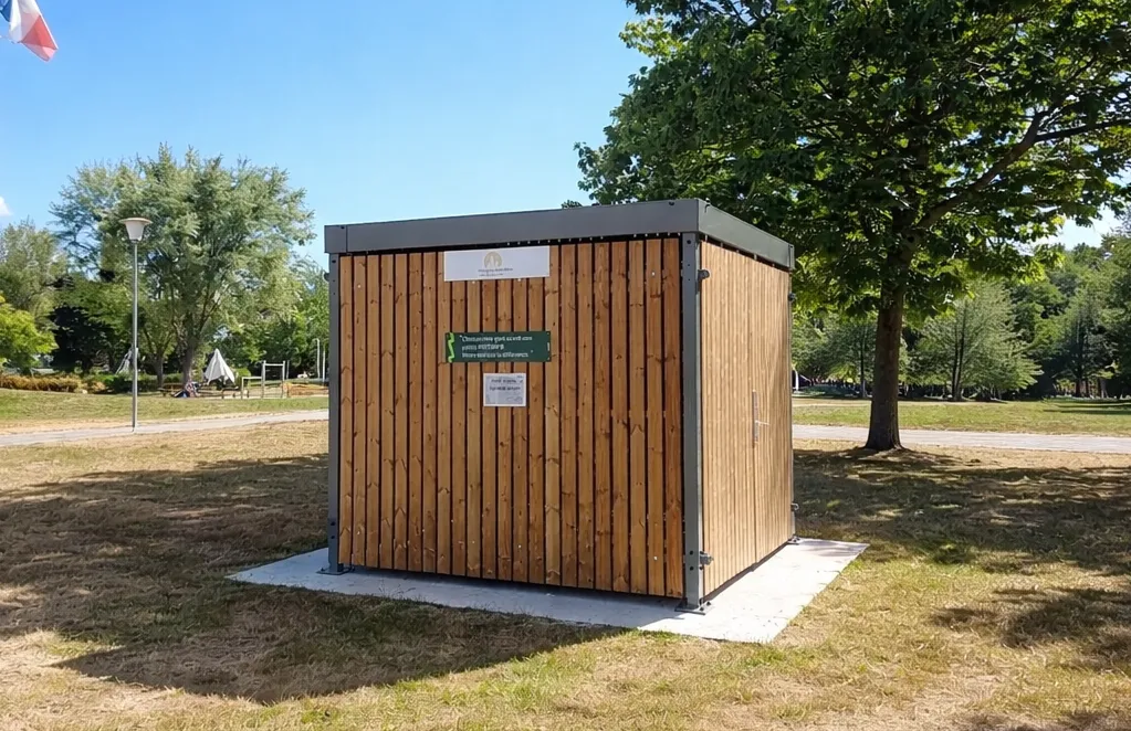 abri vélos bosquet compact fermé bois espace optimisé
