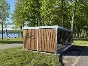 Abri vélo Bosquet en bois dans un parc arboré