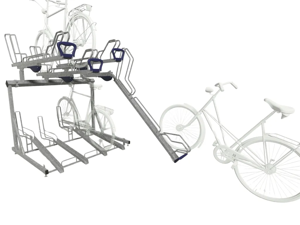 Rack à vélos double étage Duo - stationnement haute capacité extérieur