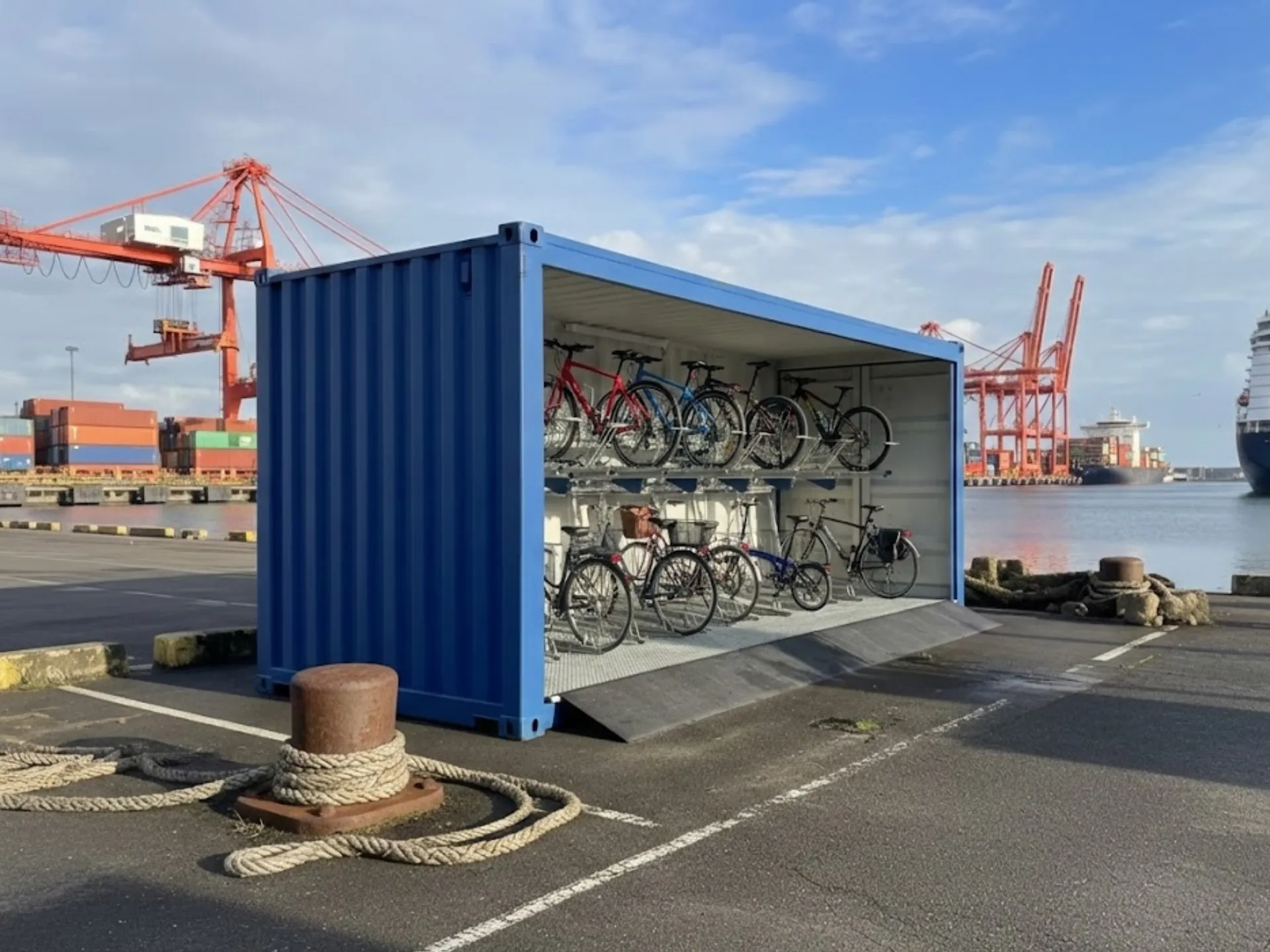 Abri vélo sécurisé Escale - container upcyclé pour entreprise et site industriel
