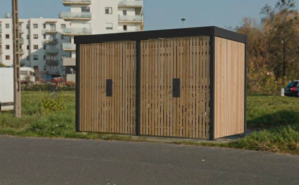 Abri vélos Lisière fermé compact en version Plus