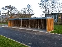 Double abri vélo Bosquet en bois avec arceaux
