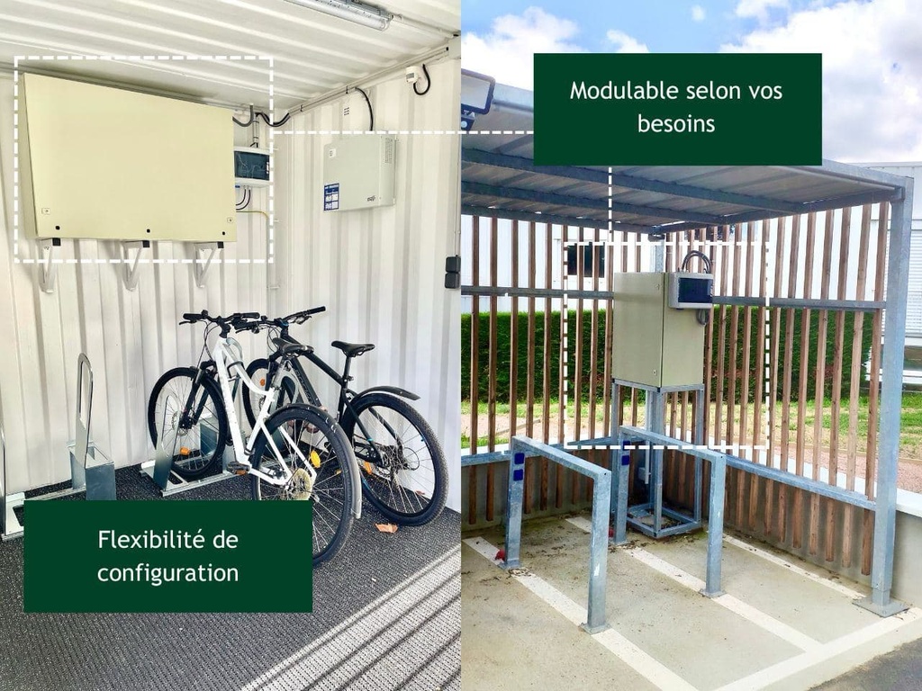Installation modulable de recharge solaire pour vélos électriques
