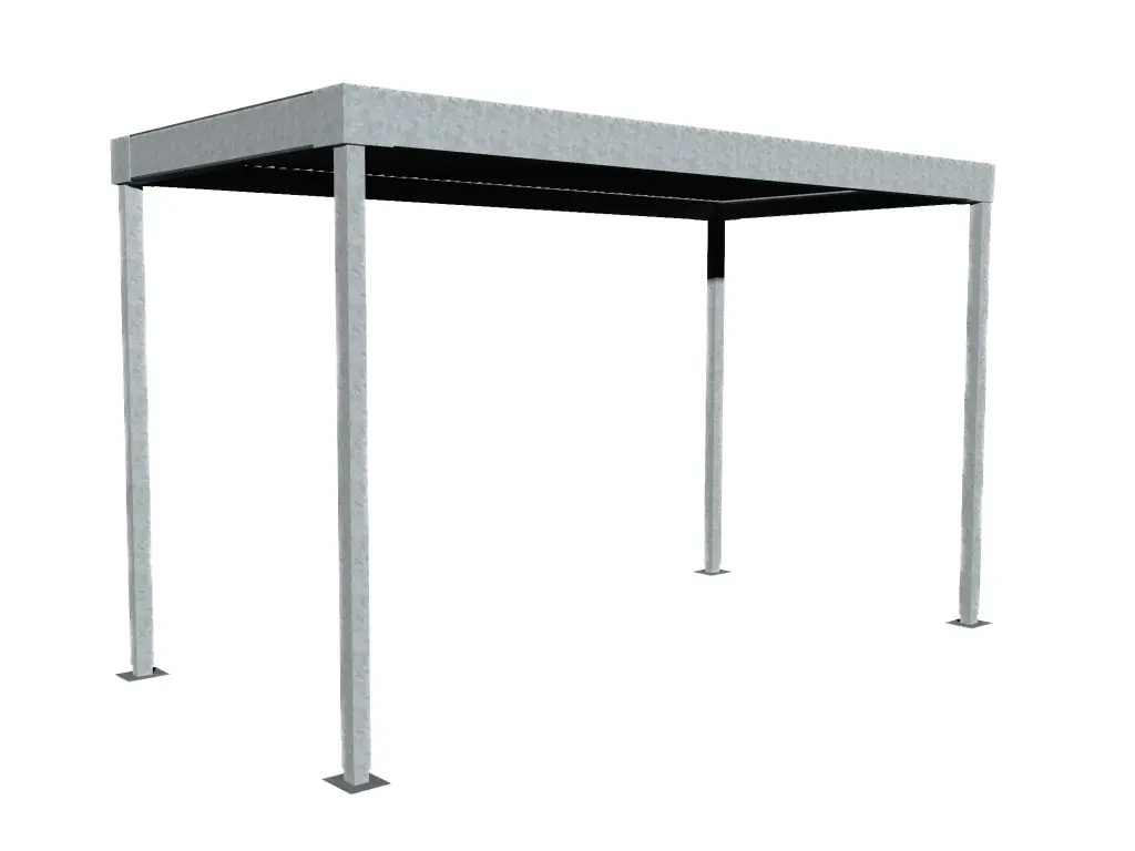 [CAR-2.5M-N-G] Abri vélos Carport (2,5m, Normal, Galvanisé)