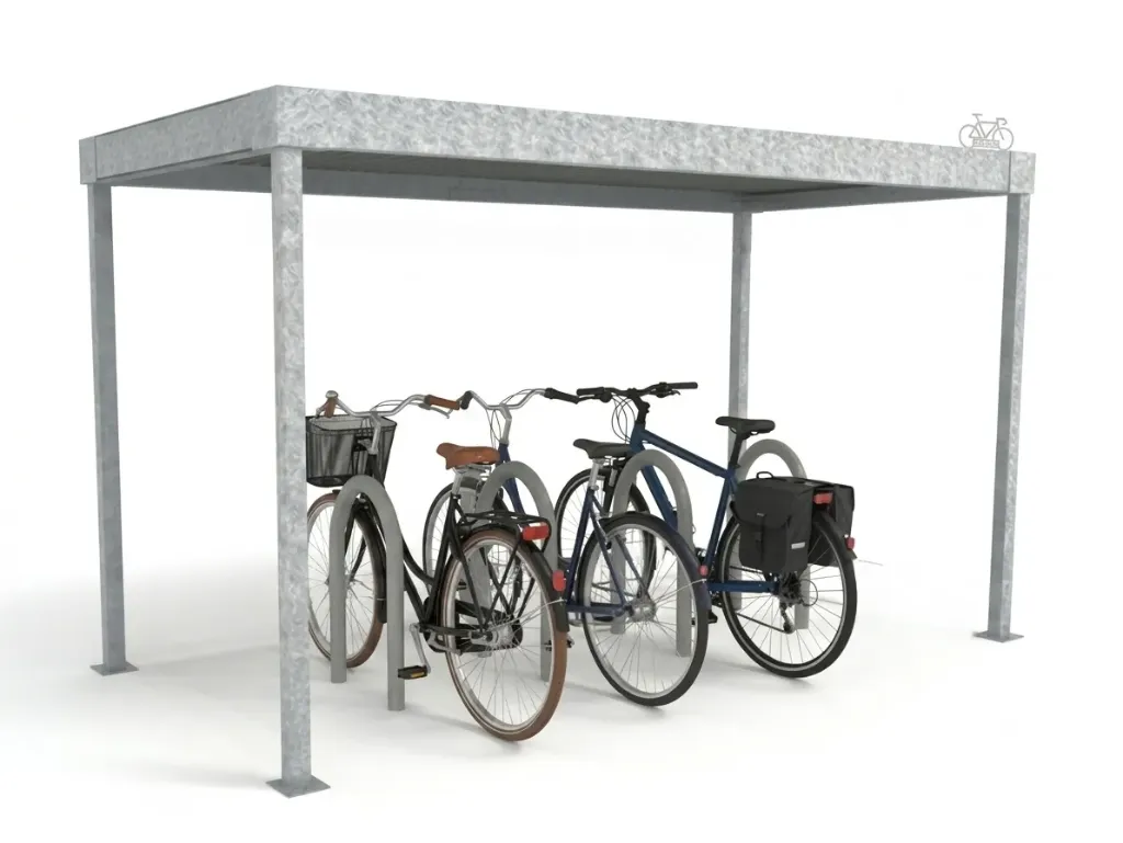 [CAR-2.5M-N-G] Carport Bike Shelter (2.5 m, Standard, Galvanized)