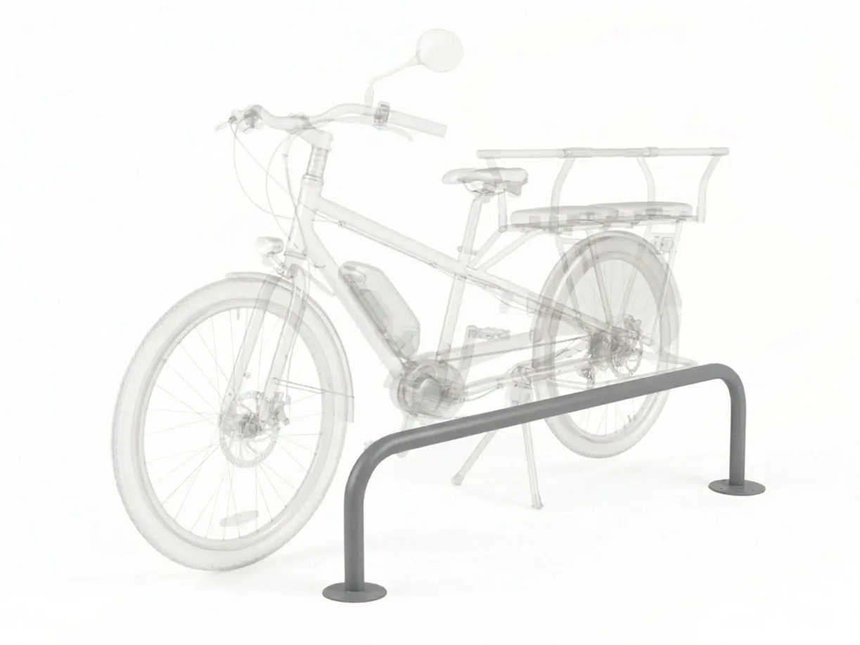 [ARC-CAR-P-PL] Fahrradbügel für Lastenfahrräder (Pulverbeschichtet, Auf Bodenplatte)