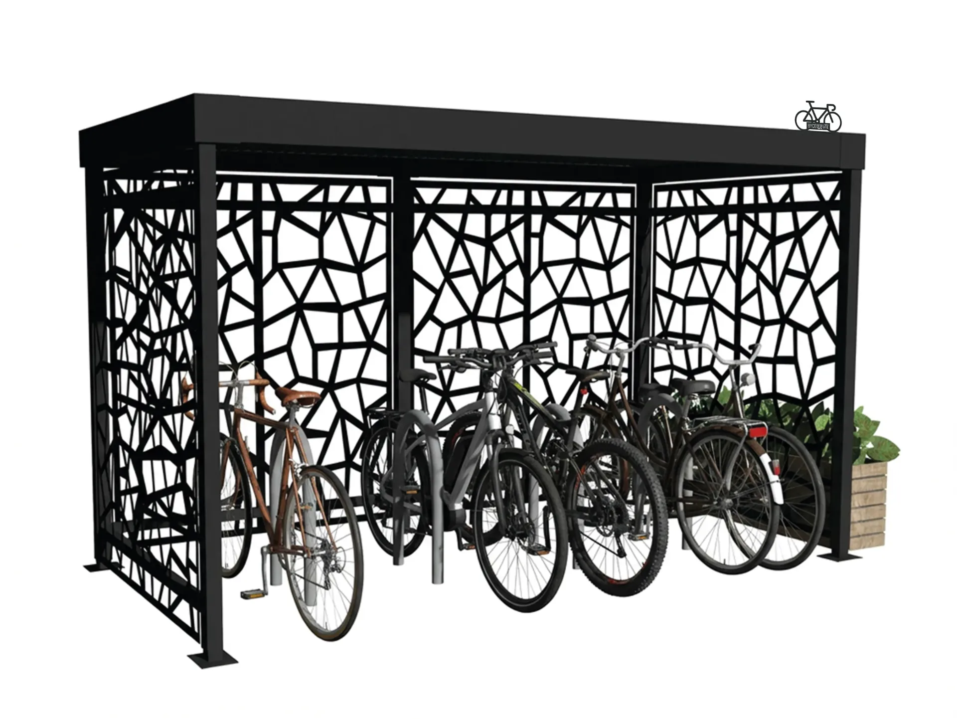 [LAP-2.5M-N-G] Lapiaz Bike Shelter (2.5 m, Standard, Galvanized)