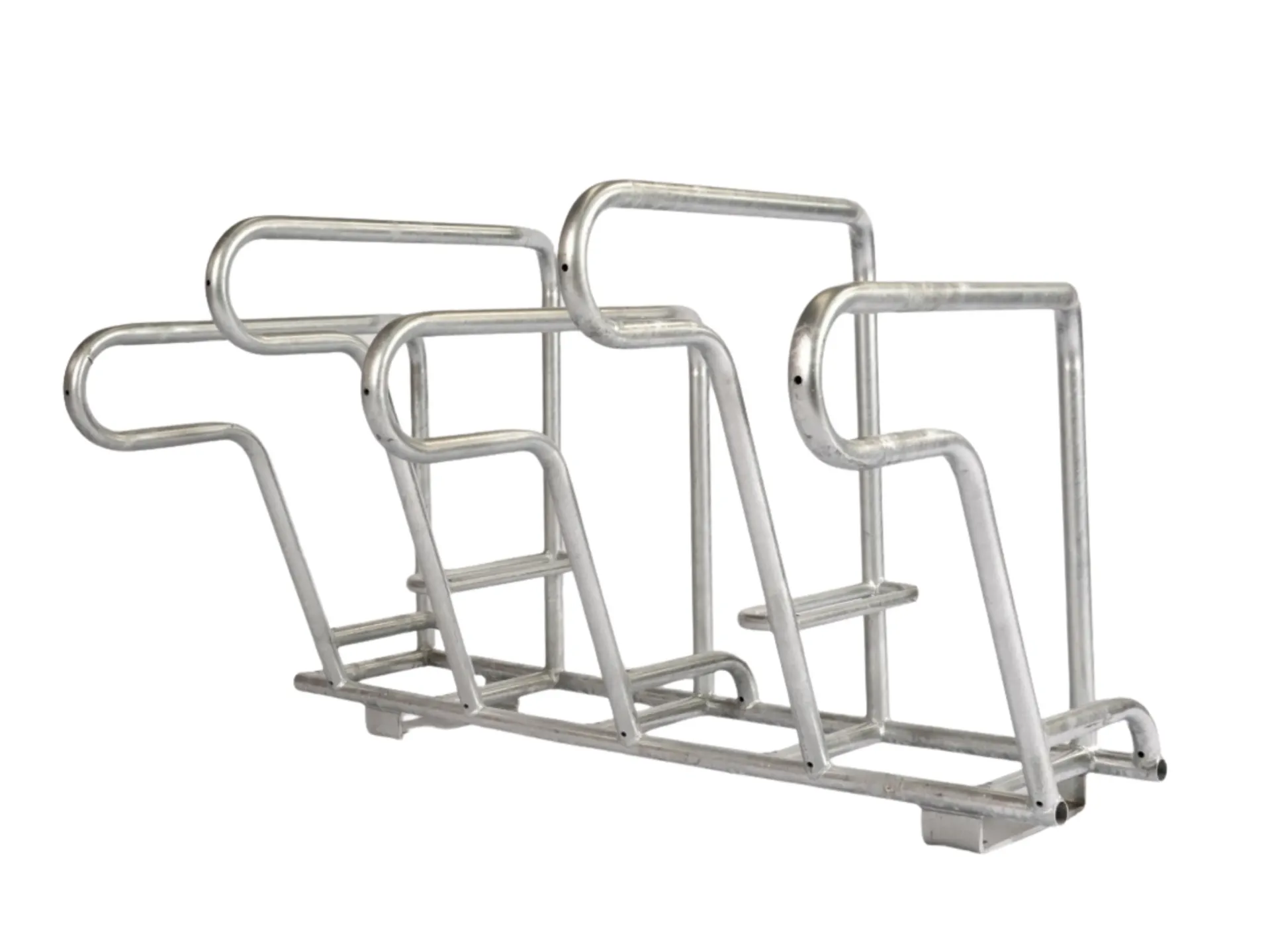 Rack avec décalage de niveaux (4 vélos, Galvanisé, Sans recharge)