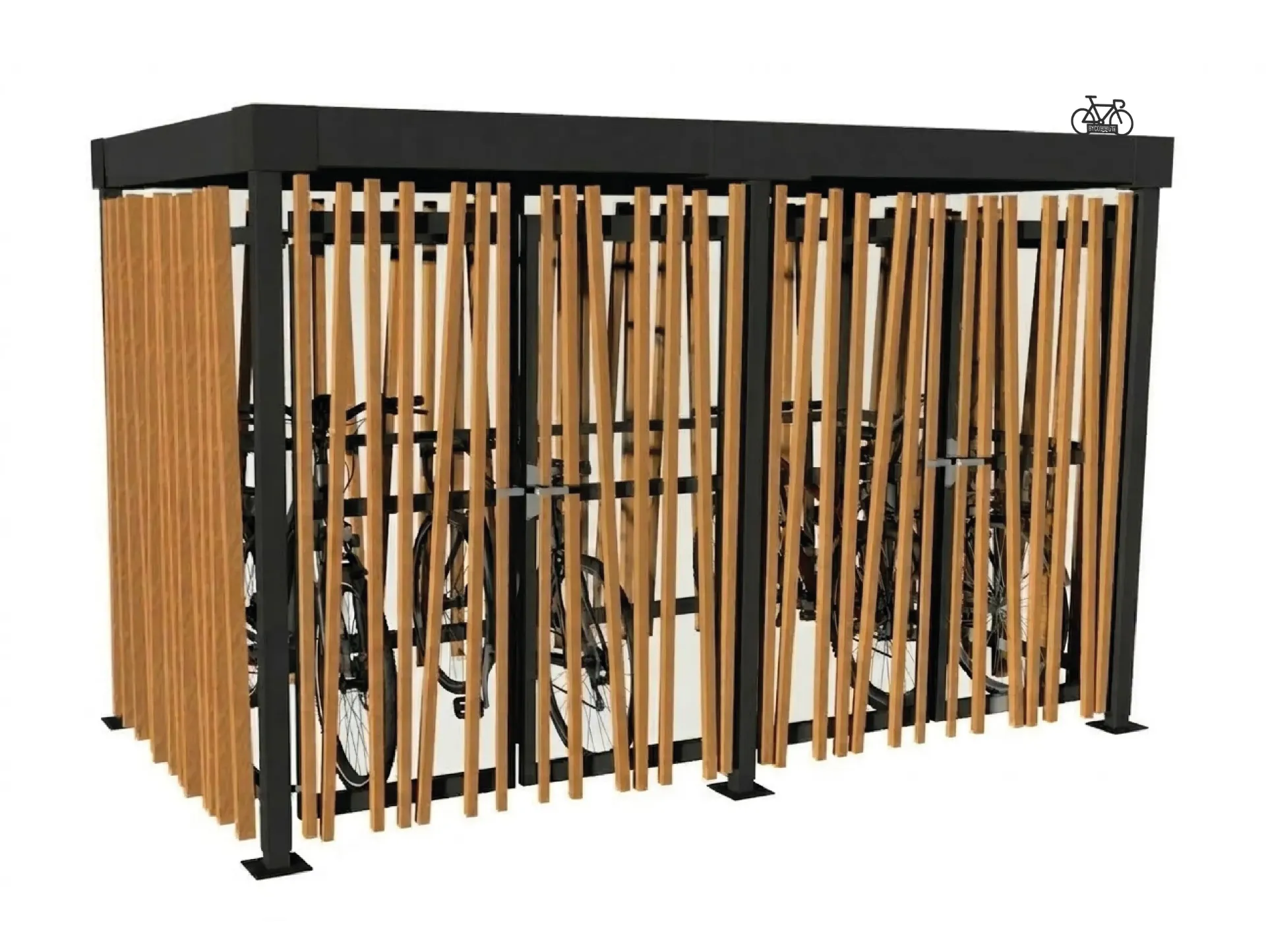 [JUN-FC-2M-N-G] Jungle Bike Shelter - Closed - Compact (2 m, Standard, Galvanized)