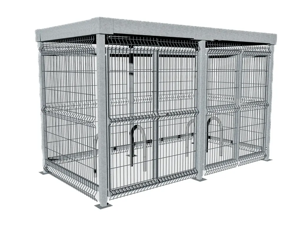 [MET-FC-2M-N-250-G] Abri vélos Optimal compact (2 mètres, Normal, Galvanisé)