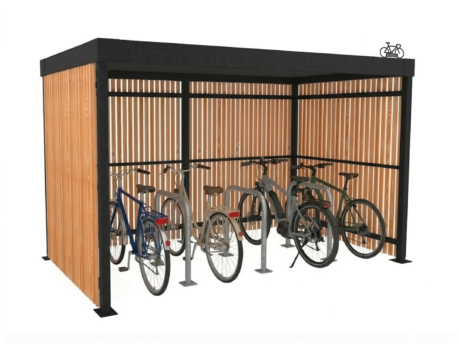 Abri vélo bois à claire-voie : Abri Lisière
