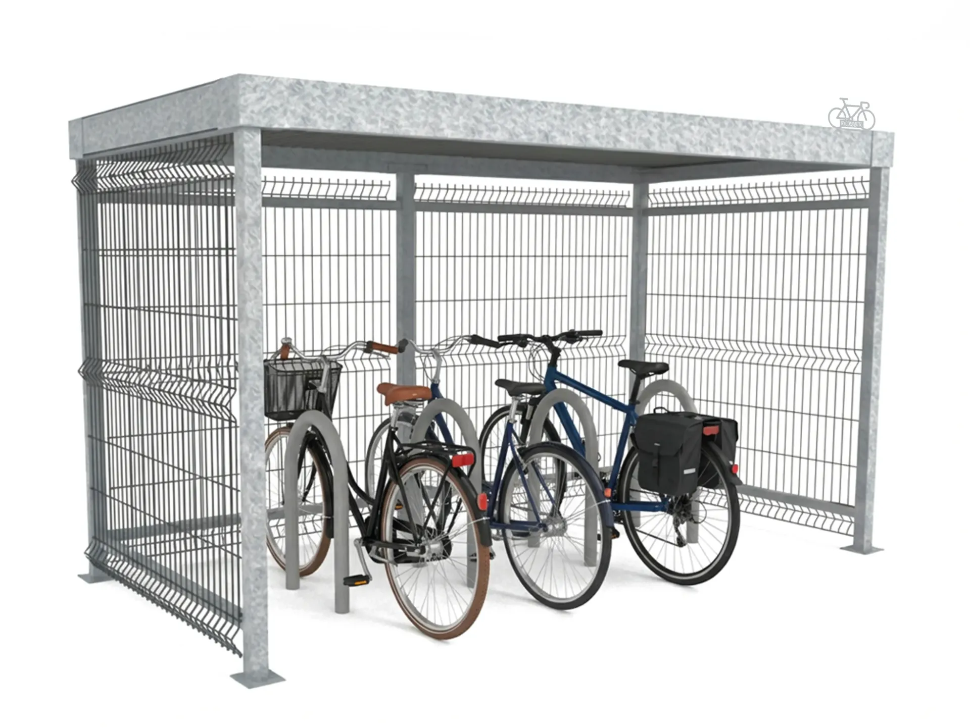 Optimal Bike Shelter - Open (2.5 m, Standard, Galvanized)