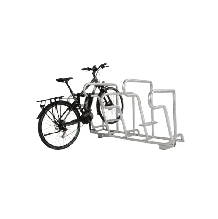 Rack vélo avec décalage de niveaux