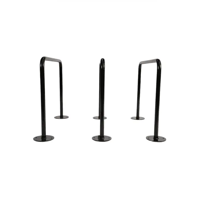 Arceau vélo Oura en U : attache du cadre et de la roue, acier galvanisé