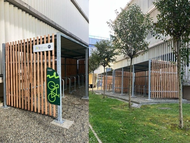 ByCommute installe un abri vélos au CNRS Pau (IPREM)