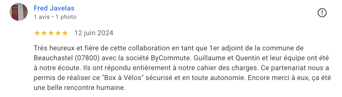 ByCommute installeert een fietsenstalling in Beauchastel