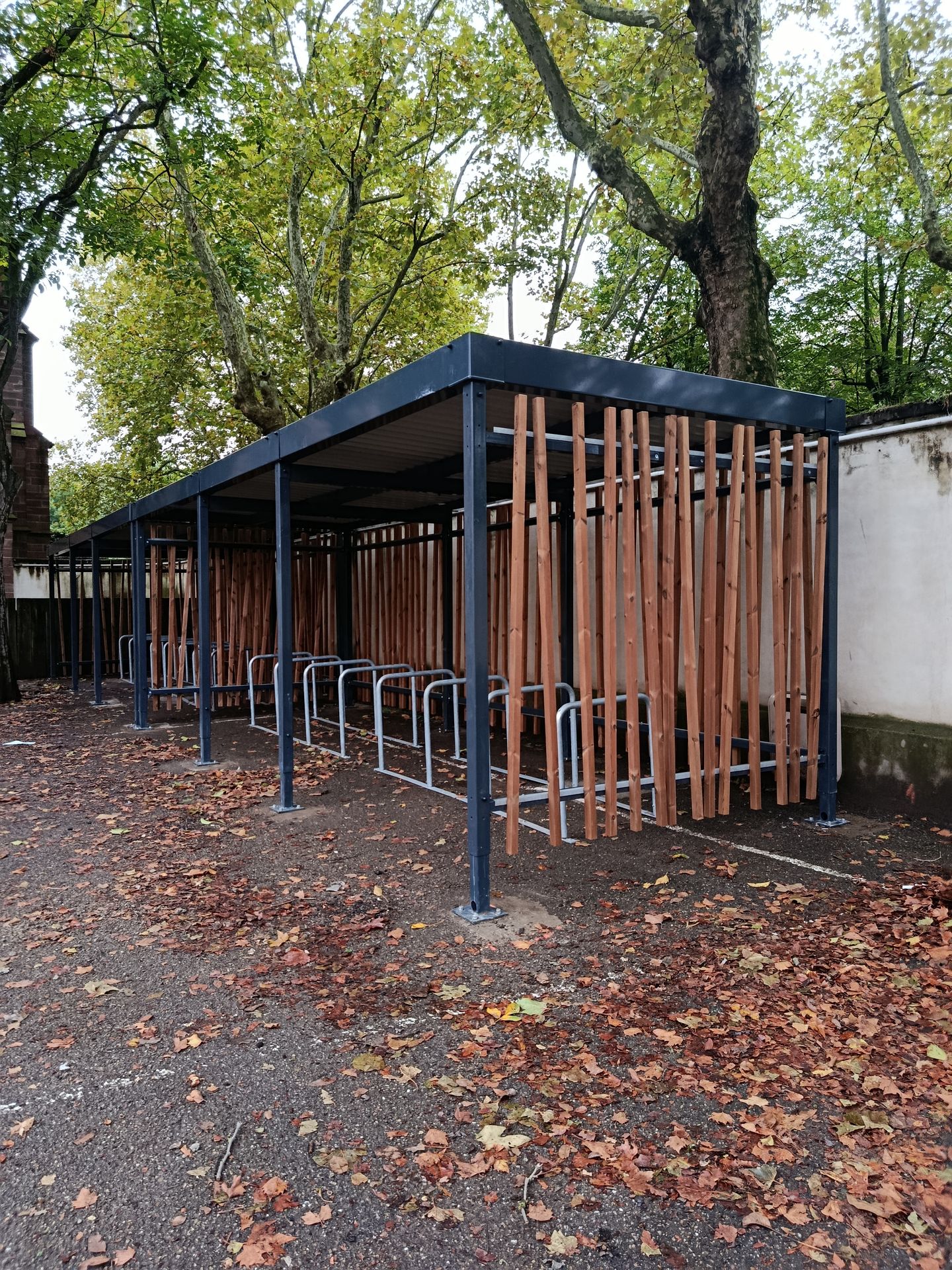 ByCommute installs a Jungle bike shelter at Ecole Joie de Vivre