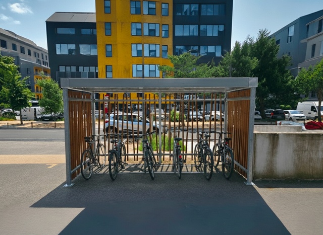 ByCommute installe un abri pour l'entreprise Lyophilise & Co